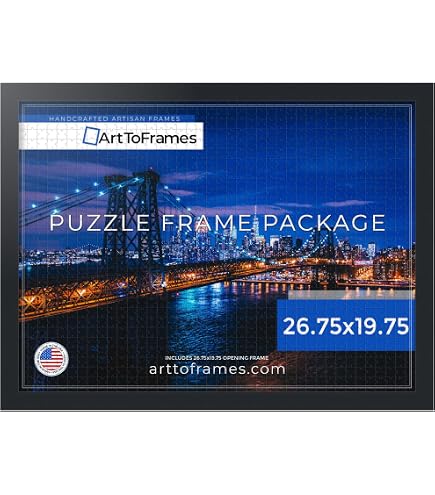 Amazon.co.jp: PFFO 19.25x26.75インチ ブラックパズルフレーム 1000